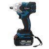 Autofiletanta cu impact, fara perii,2 in 1,15000 Mah,2 baterii,388VF, negru-albastru