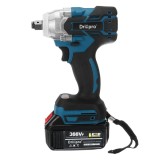 Autofiletanta cu impact, fara perii,2 in 1,15000 Mah,2 baterii,388VF, negru-albastru
