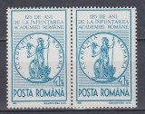 ROMANIA 1991 LP 1259 - 125 ANI INFIINTAREA ACADEMIEI ROMANE PERECHE MNH