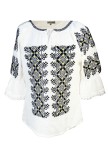 Bluza dama tip ie R 25, marime M, alb/bej