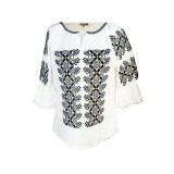 Bluza dama tip ie R 25, marime L, alb/bej