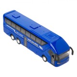 Autobuz Turistic cu Usi care se Deschid, Sunet si Lumini, Scara 1:50, Albastru, 21 cm, CMCLASS