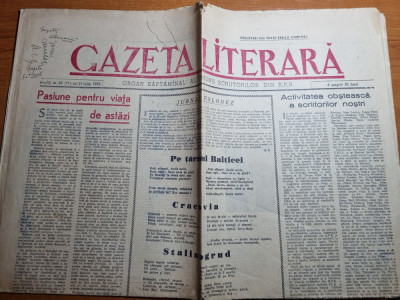 gazeta literara 21 iulie 1955-art. vechi mestesugari,barbu delavrancea foto