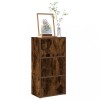Biblioteca Gossi Stejar Fumuriu 40x24x77cm Lemn Prelucrat Rafturi Multiple Depozitare Carti Living