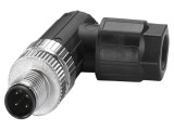 Conector M12 cu 4 pini, IP65, tip push-lock, cod A
