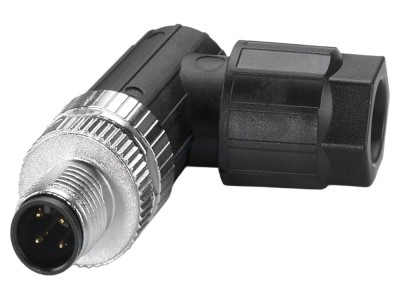 Conector M12 cu 4 pini, IP65, tip push-lock, cod A foto