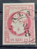 Romania 1869 - Carol l cu Favoriti,18 bani