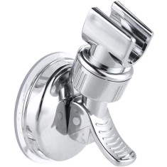 Suport para dus cu ventuze, Zola&reg;, reglabil 360 grade, argintiu, 10.5x7 cm