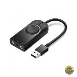 Placa de sunet USB UGREEN CM129 3 x Jack 3.5mm Negru