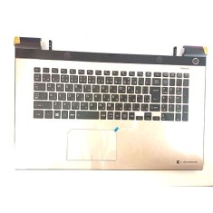 Carcasa superioara cu tastatura palmrest Laptop, Toshiba, Satellite L70-C, argintie, layout JP