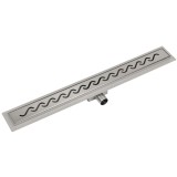Cap de Dus Leziter Pure 80cm Liniar Crom Otel Inoxidabil Satinat pentru Cabina de Dus