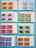 TIMBRE ROMANIA 1966 L.P.639 CRUSTACEE SI MOLUSTE BLOC DE 4 VALORI MNH, Nestampilat