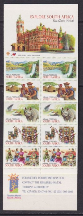 AFRICA DE SUD 1998 TURISM EXPLORATI AFRICA DE SUD KWA ZULU IN CARNET