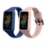 Set 2 Curele pentru Huawei Band 7/Band 6/Honor Band 6, Kwmobile, Albastru/Roz, Silicon, 58914.03