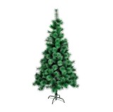 Brad artificial de Craciun tip pin, inaltime 180 cm, diametru 105 cm, 260 ramuri cu ace 3D 12 cm, eMazing, verde, suport metalic