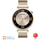 Cumpara ieftin Huawei Watch GT 4, 41 mm, Gold Milanese Strap