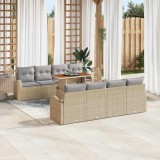 Cumpara ieftin Set de canapele pentru grădină 7 pcs bej și gri deschis