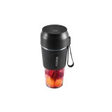 Blender portabil Floria ZLN1719 pentru suc reincarcabil, Capacitate 300 ml, Putere 50W, Lame din otel inoxidabil, Negru