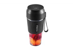 Blender portabil Floria ZLN1719 pentru suc reincarcabil, Capacitate 300 ml, Putere 50W, Lame din otel inoxidabil, Negru