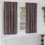 Draperii din catifea 2 piese cu ochiuri maro 175x140 cm