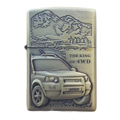 Bricheta tip zippo, 3D relief, metalica, king of 4wd m1