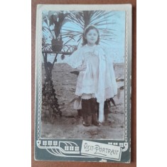 Fotografie tip CDV, fetita, 1910