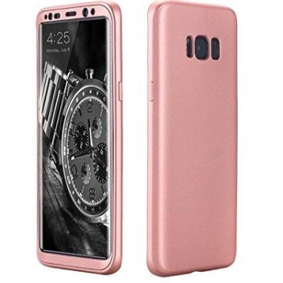 Husa Samsung Galaxy S8, FullBody Rose-Gold, acoperire completa 360 grade cu folie de protectie gratis foto