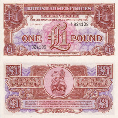 BRITISH ARMED FORCES 1 pound 1956 UNC!!!
