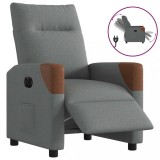 vidaXL Fotoliu rabatabil electric, gri &icirc;nchis, material textil