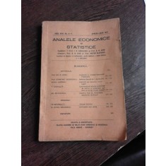ANALELE ECONOMICE SI STATISTICE, NR.4-7/1941