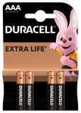 Baterie alcalina Duracell Basic R3 (AAA) 4 buc/blister