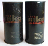 Set 2 cutii metalice INKA - surogat de cafea instant, amintiri comunism anii 70