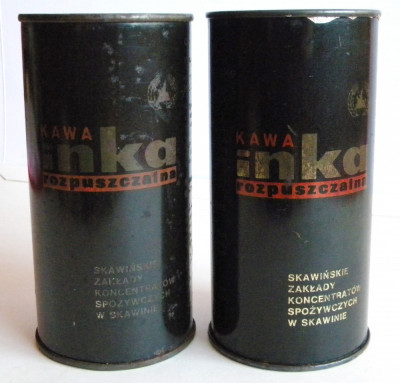 Set 2 cutii metalice INKA - surogat de cafea instant, amintiri comunism anii 70 foto