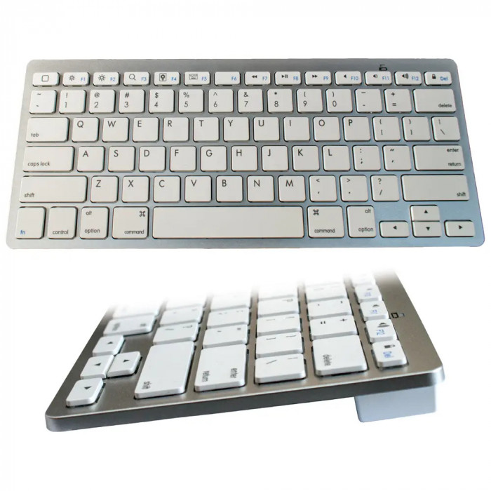 Tastatura TED Bluetooth mini WHITE, SILVER &amp; BLACK