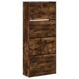 Cumpara ieftin Pantofar cu 4 sertare rabatabile, stejar fumuriu, 80x34x187,5cm