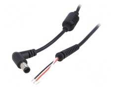 Cablu DC 7,4/5,0 cu mufa in unghi negru, 1,2m, 3x0,5mm? foto