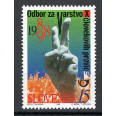 Slovenia 1998 232 MNH - 10 ani Comitetul pt Apararea Drepturilor Omului