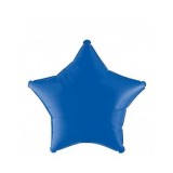 Balon Folie Metalizat Stea Albastra- 45 cm