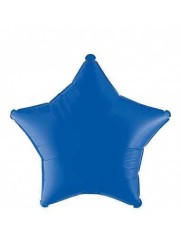 Balon Folie Metalizat Stea Albastra- 45 cm foto