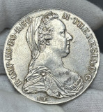 moneda argint Thaler Maria Theresia 1780 rebatere