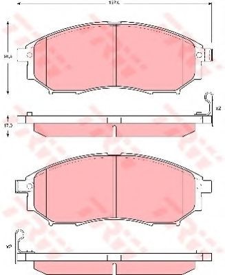 Set placute frana,frana disc NISSAN QASHQAI / QASHQAI +2 (J10, JJ10) (2007  - 2013) TRW GDB3392 | Okazii.ro