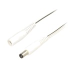 Cablu Prelungitor DC Alb 5m 2x0,5mm2 Mufă și Soclu