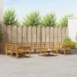 vidaXL Set de canapele de exterior 10 pcs natural Lemn Solid de Acacia 3368192