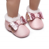 Pantofiori roz imblaniti - Shine (Marime Disponibila: 6-9 luni (Marimea 19