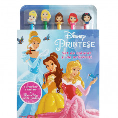 Disney Printese. Set de colorat si de activitati (contine 5 creioane + 5 radiere)