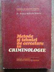 Metode si tehnici de cercetare in criminologie- Rodica Mihaela Stanoiu foto