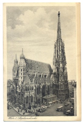 AD 981 C. P. VECHE - WIEN I. STEPHANSKIRCHE -AUSTRIA - CIRCULATA 1929 LA GALATI foto