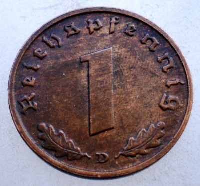 2.747 GERMANIA 1 REICHSPFENNIG 1938 D foto