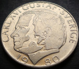 Cumpara ieftin Moneda 1 COROANA - SUEDIA, anul 1980 * cod 3596, Europa