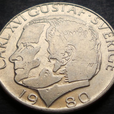 Moneda 1 COROANA - SUEDIA, anul 1980 * cod 3596